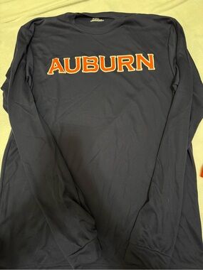 Under Armour Navy Long-Sleeve Auburn Graphic Tee
